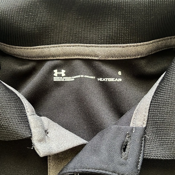 Under Armour Black Heat Gear Polo Size 6 - Picture 3 of 5